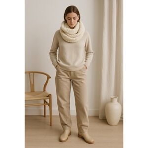 Old Navy Infinity Scarf Womens OS Cream Chunky Knit Cozy Warm Loop Cabin Minimal